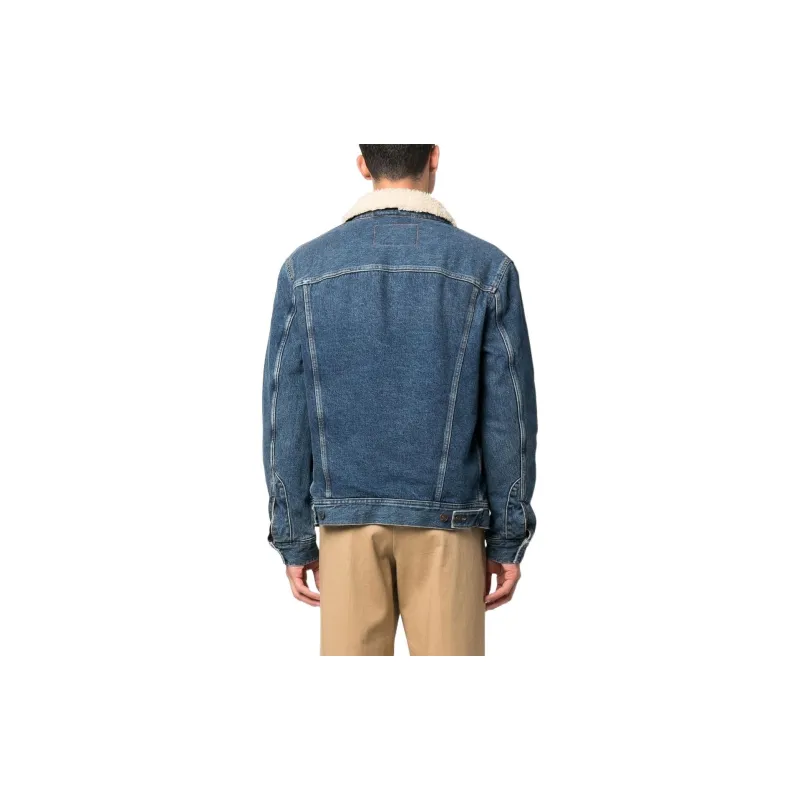 DIESEL D Barcy T Shearling collar Denim Jacket-2