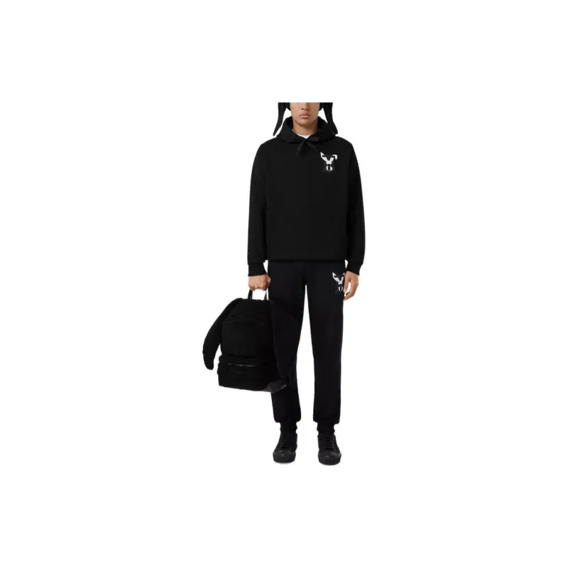 Burberry Rabbit Logo Print Cotton Hoodie-1