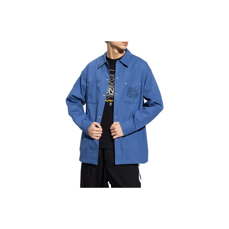 KENZO Classic Tiger Head Shirt Men's Blue-2