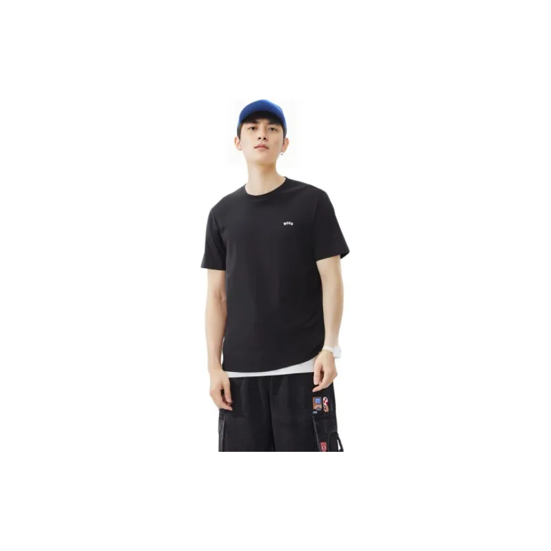 HUGO BOSS Curved Logo Crewneck T Shirt-8