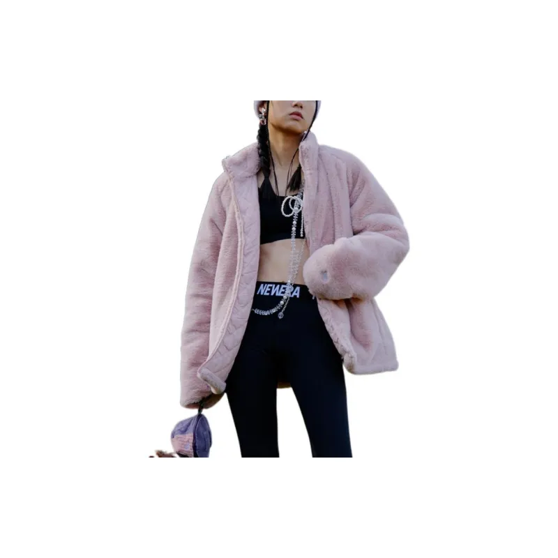 New Era FW22 Puffer Jacket Unisex Pink-2