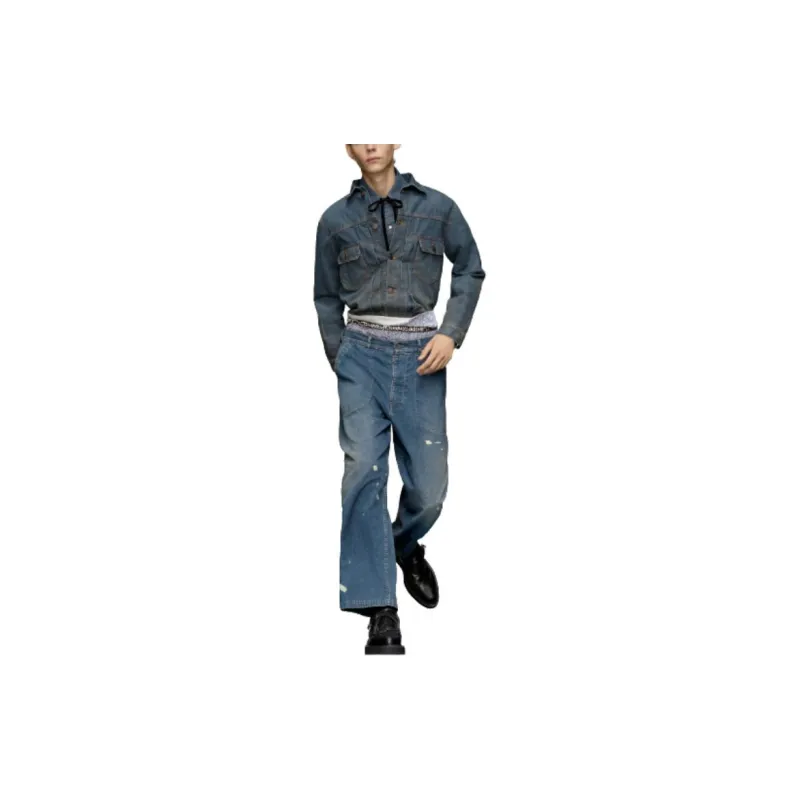 Maison Margiela Pleat detailing Denim Jacket-1