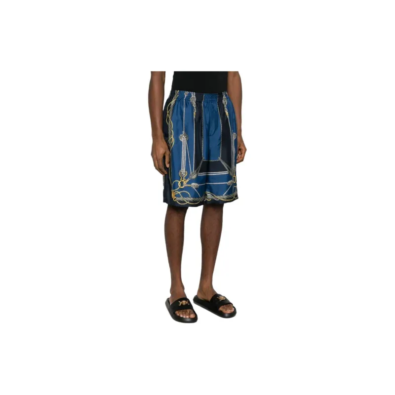 VERSACE Nautical Print Knee Length Shorts-3