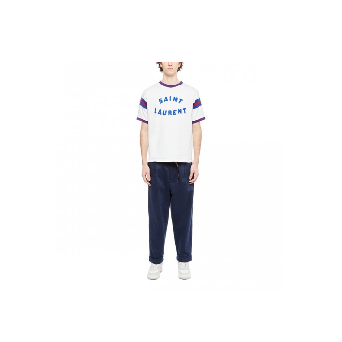 SAINT LAURENT T-Shirt Men's White - POIZON