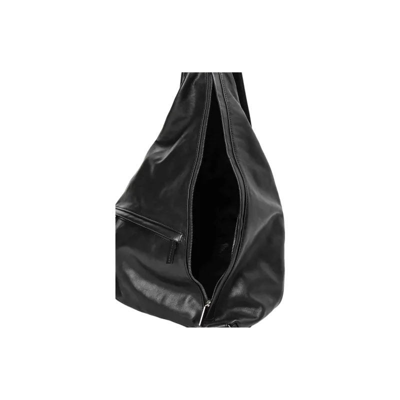 Yohji Yamamoto Cow Leather Backpack Unisex Black-4