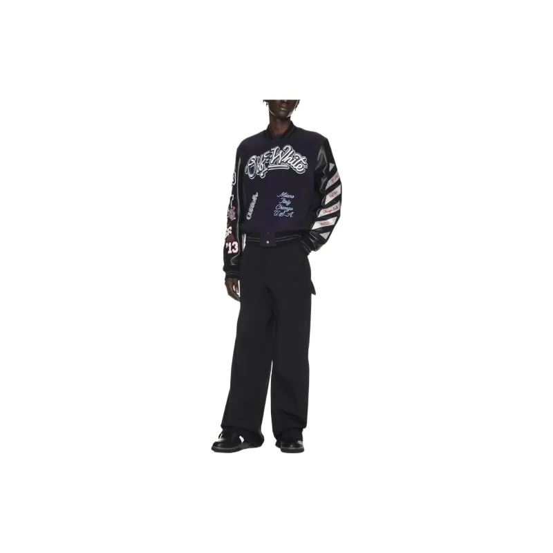 OFF WHITE C/O Chicago Bulls Varsity Jacket-1