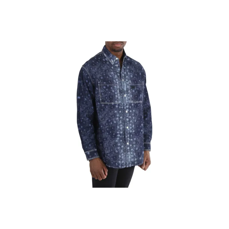 Burberry Shirts Men Dark Blue-4