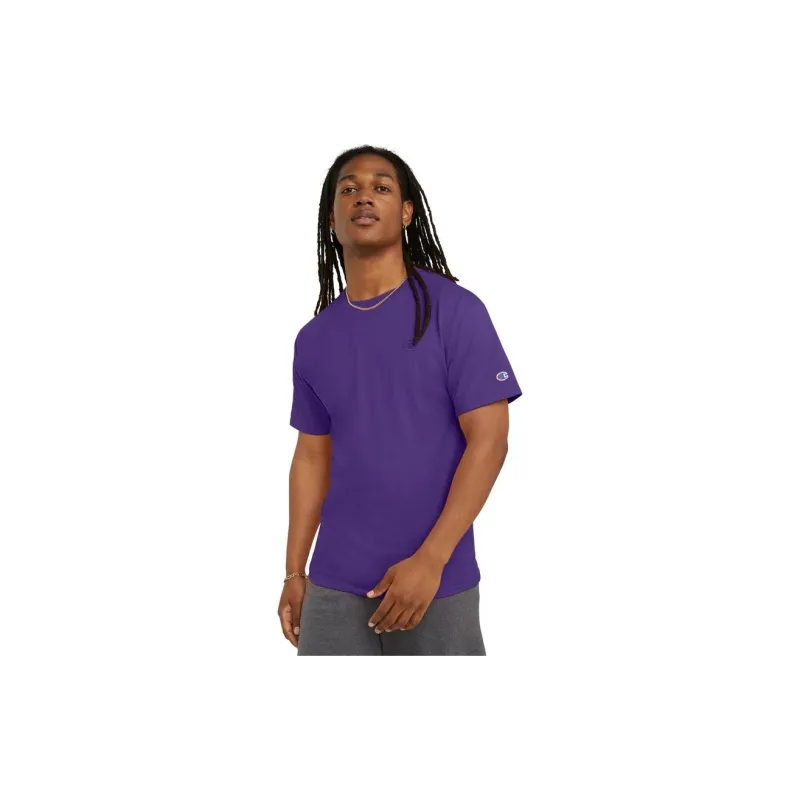 Champion T Shirts Unisex Yellow+Purple-4