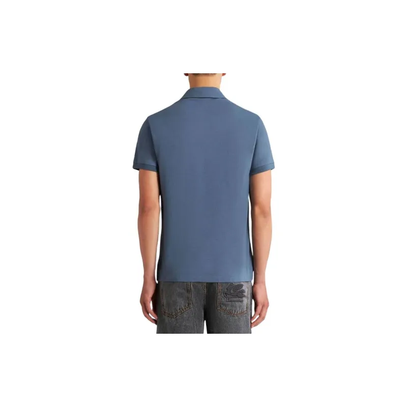 ETRO Logo Embroidered Short Sleeved Polo Shirt-3