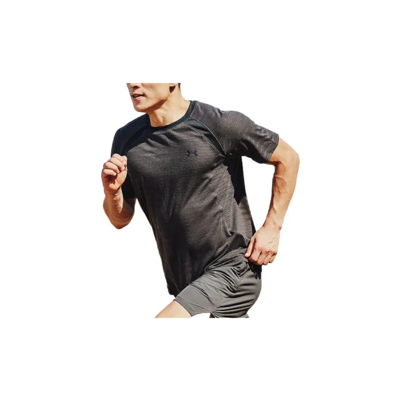 Under Armour Raglan Sleeve T Shirt Men's Gray-5