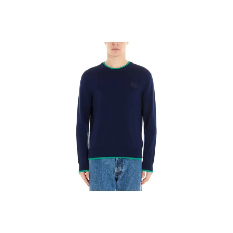 KENZO Loose Fit Knitwear Men's Dark Sky Blue-3