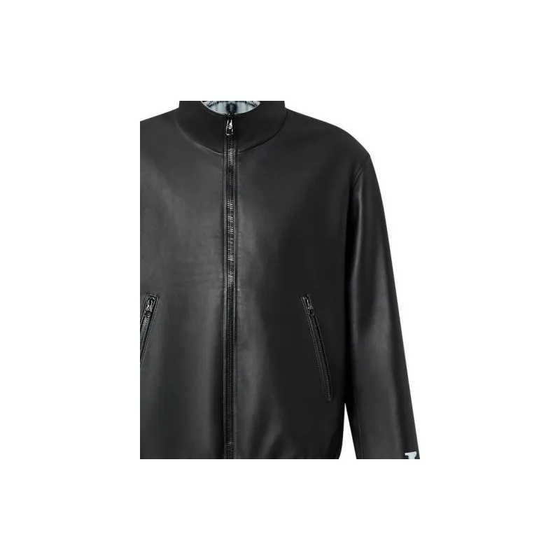 LOUIS VUITTON SS23 Leather Jackets Coats Men's Black-5