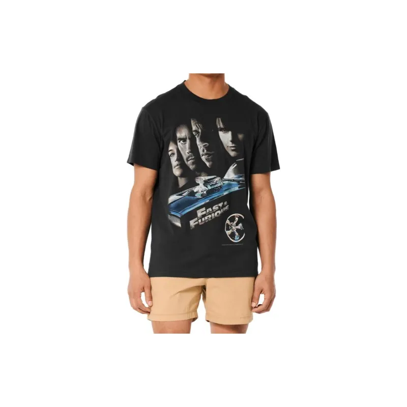 Hollister T-Shirts Unisex Faded Black-1