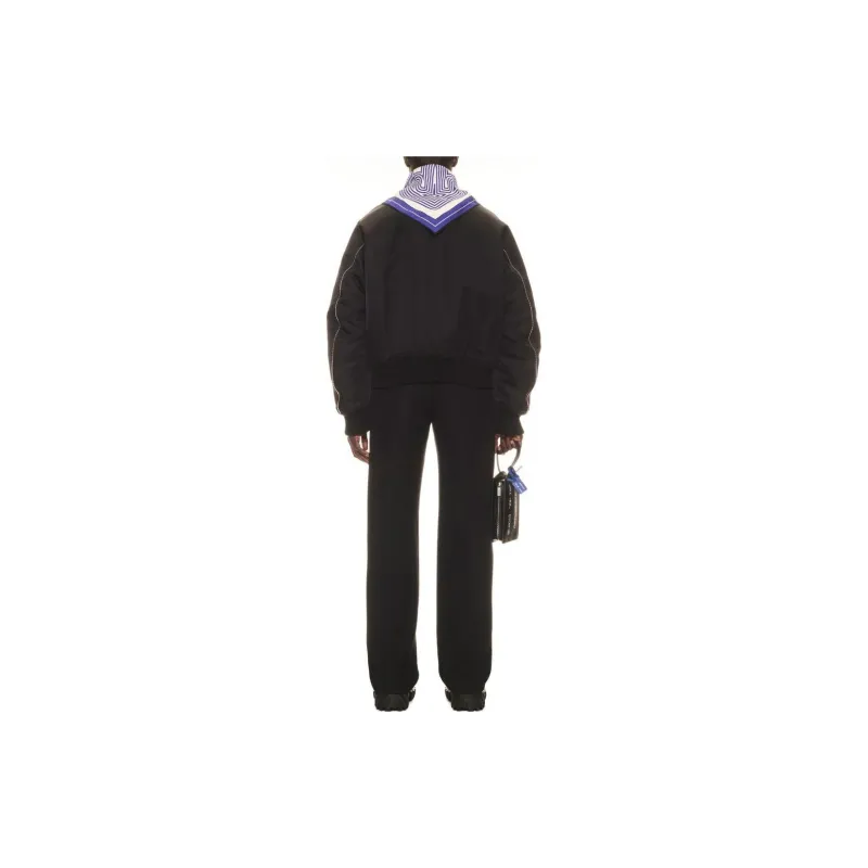 OFF WHITE Zip Up Long Sleeved Bomber Jacket-1