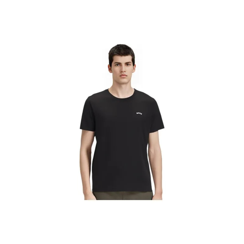 HUGO BOSS Curved Logo Crewneck T Shirt-6
