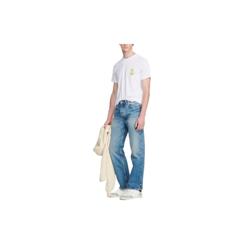 Sandro T-Shirts Men White-1