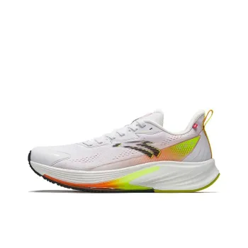 Anta Cushioned Slip Resistant Low Top Casual Running Shoes Men's White Orange Green