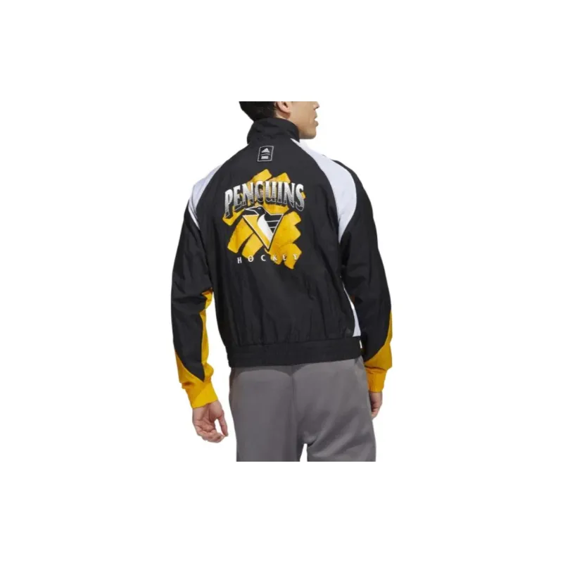 Adidas Jackets Men Black Yellow-2