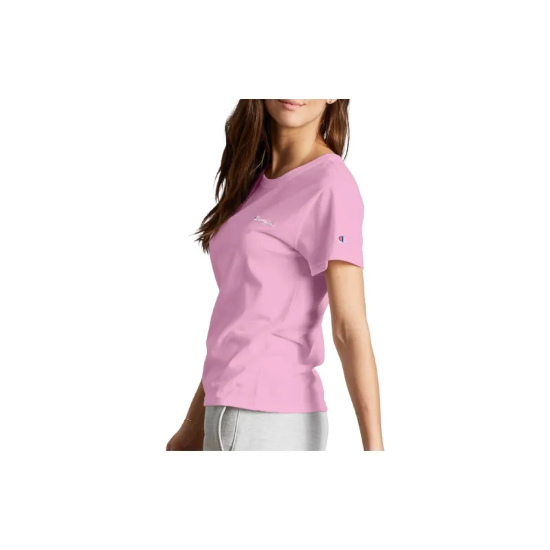 Champion Crew Neck Loose Fit Straight Short Sleeved T Shirt US Version Unisex Pink-3