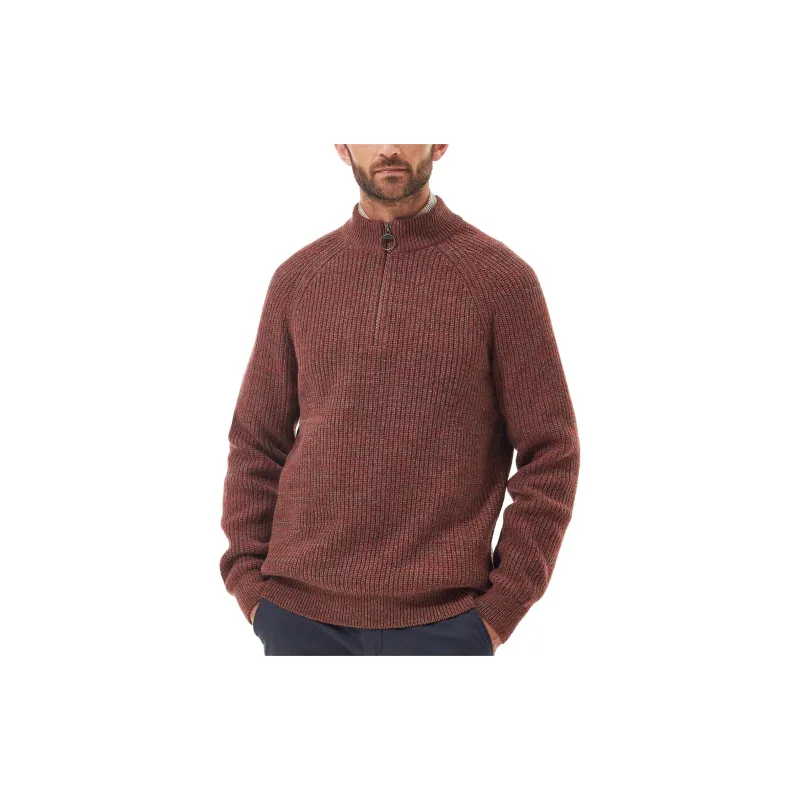 BARBOUR Horseford Half-Zip Jumper Sweater Men's Cinnamon-2