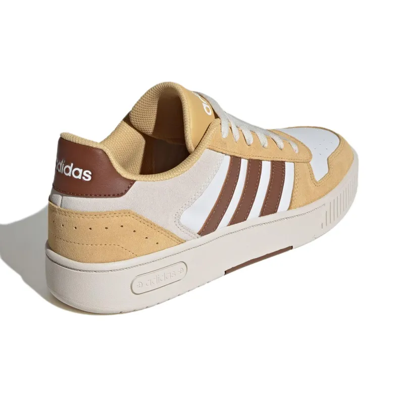 Adidas Anti-Slip Wear-Resistant Low-Top Skateboard Shoes Unisex White Brown Yellow-2
