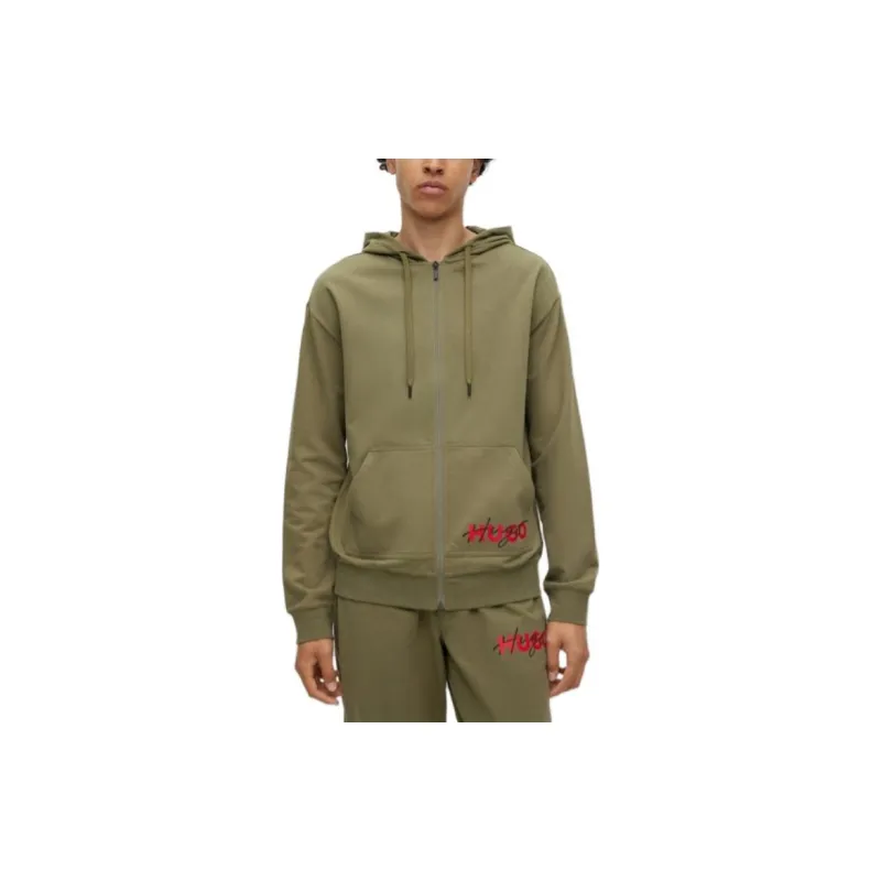 HUGO BOSS FW23 Hooded Fitted Cardigan Long Sleeved Sweatshirt Men's-2