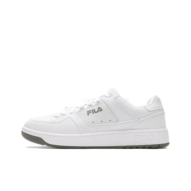 FILA Targa Anti-Slip Wear-Resistant Low-Top Skateboard Shoes Men's White-0