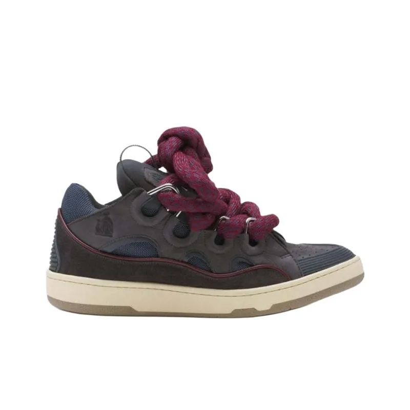 Lanvin Curb Low Top Skateboard Shoes Men's Gray Blue-1