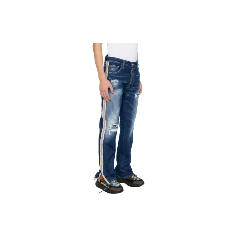 Dsquared2 Straight Leg Distressed Jeans-3