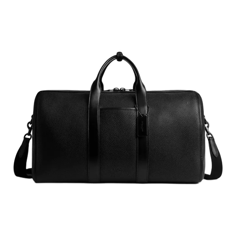 COACH Gotham Eggstone Grain Leather Portable One Shoulder Travel Bag Large Size Men's Black-0