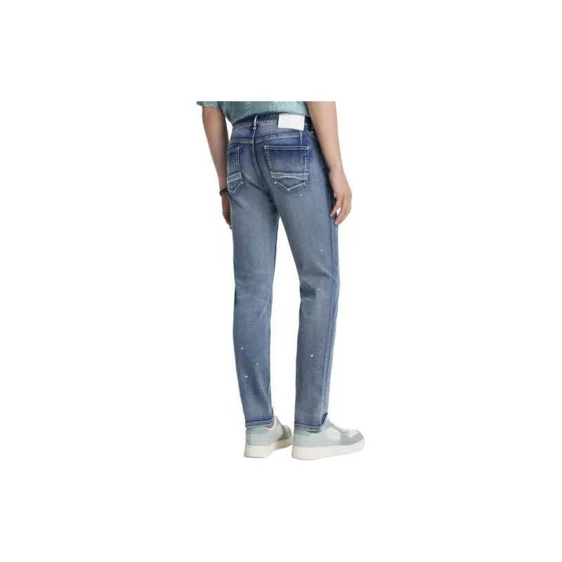 Jiumuwang Men's Pants Expert Jeans Men's Blue-4