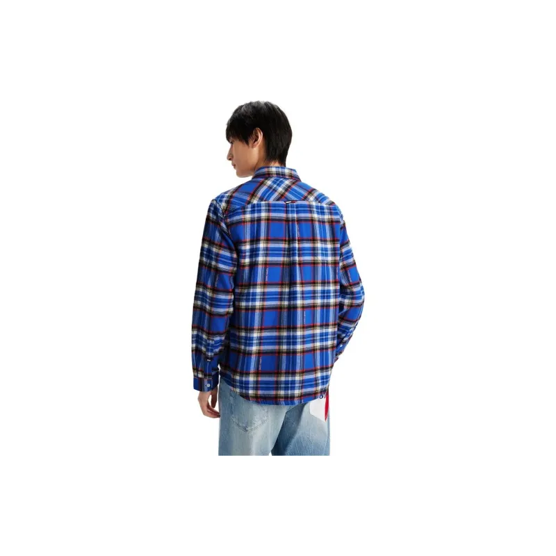 Tommy Hilfiger Long Sleeved Shirt Men's Blue White Plaid-2