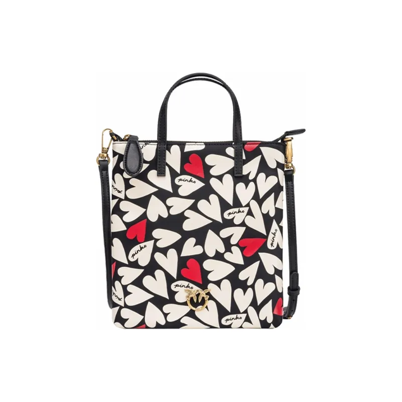 PINKO Polyester Tote Bag Shopping Bag Shoulder Bag Crossbody Bag Handbag Mini Women's Black-0