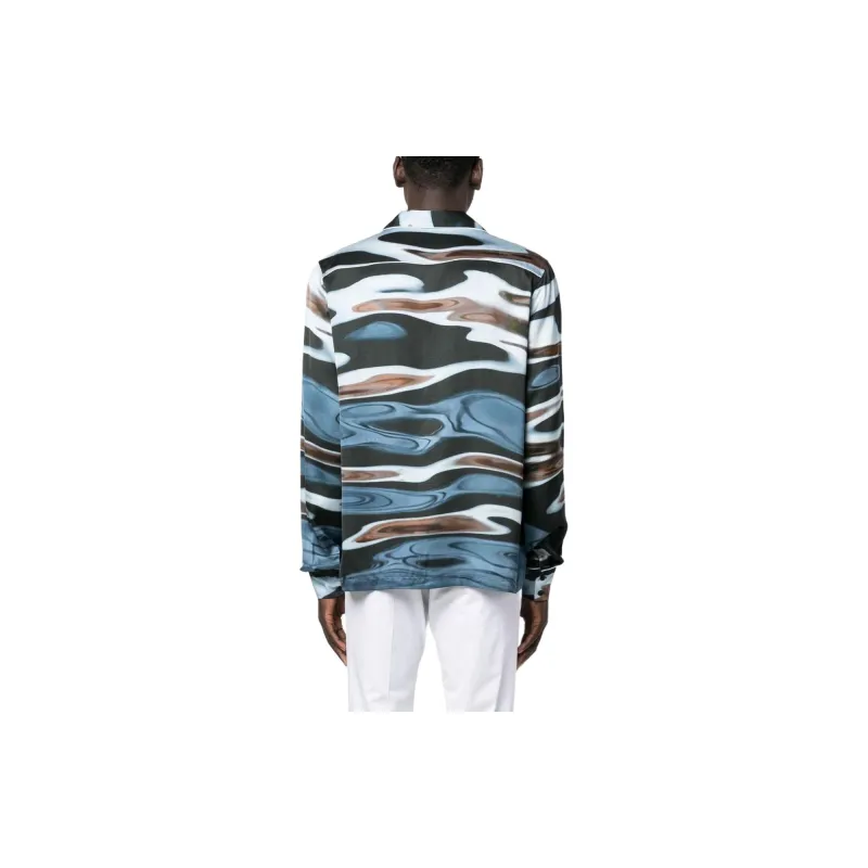 Blue Sky Inn Abstract print Long sleeved Shirt-2