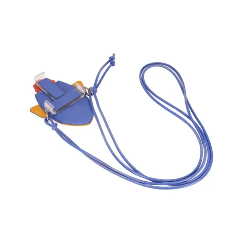 AJIDOU Disney, Collaboration Artificial Leather One Shoulder Crossbody Cell Phone Pouch Small Size Unisex Khaki & Blue-4