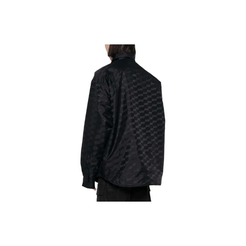Balenciaga BB-embroidered Shirt Jacket-2