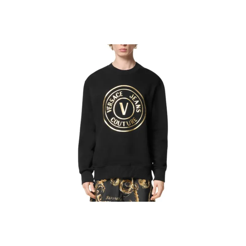 VERSACE JEANS COUTURE V Emblem Cotton Sweatshirt-1