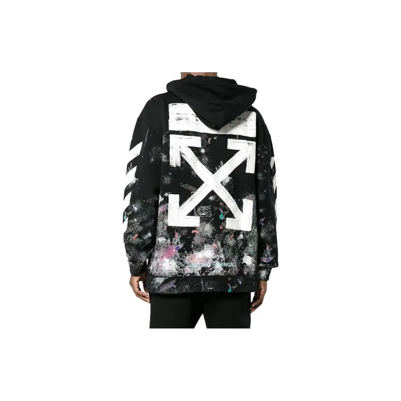 OFF-WHITE Diag Galaxy Brushed Over Hoodie - POIZON