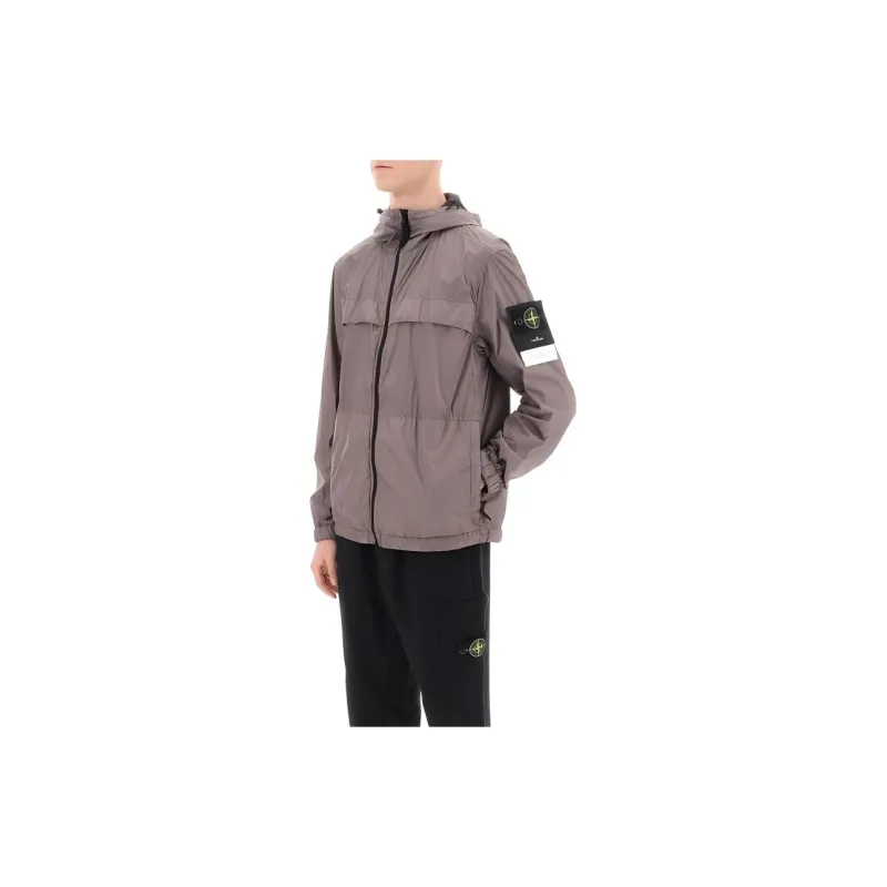 STONE ISLAND Compass-badge Crinkled Hooded Jacket-2