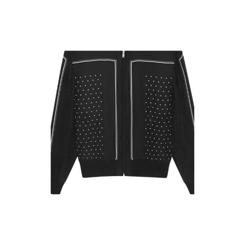 SAINT LAURENT Polka dot Pattern Bomber Jacket-5