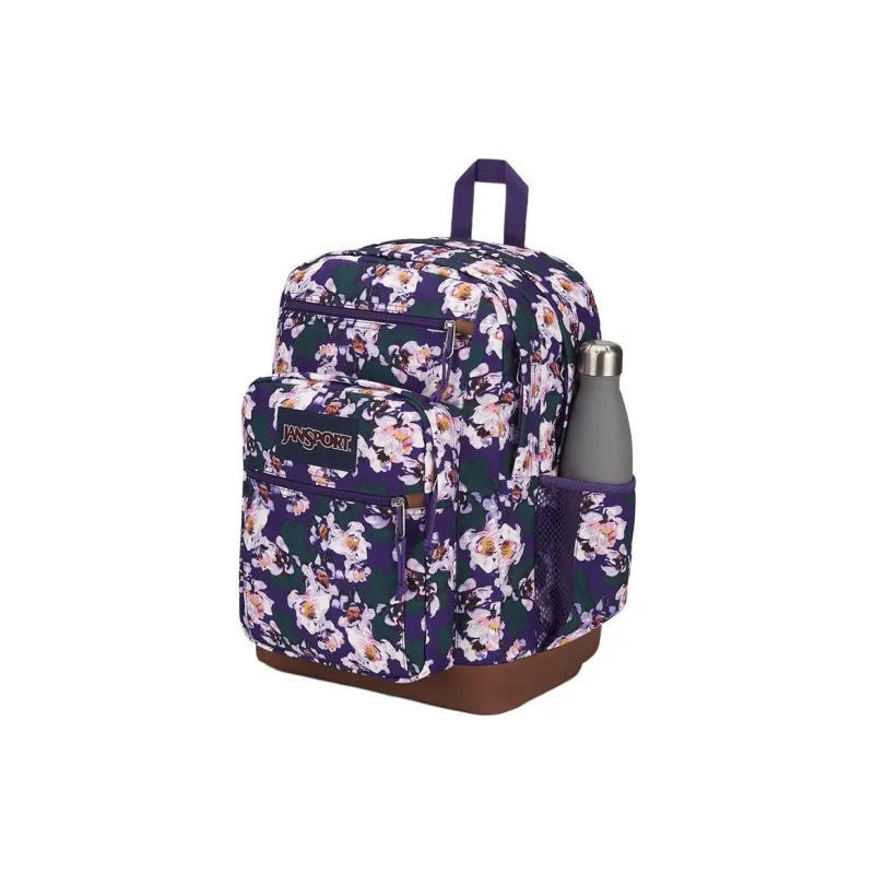 JanSport Polyester Backpack Regular Unisex Purple Floral-1