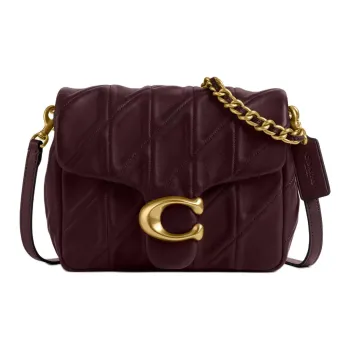 COACH Tabby Nappa Leather Crossbody Bag, Shoulder Bag Trumpets Women's Merlot