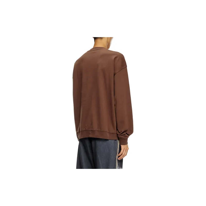 DIESEL S Boxt N5 Distressed Flocked Logo Sweatshirt-3