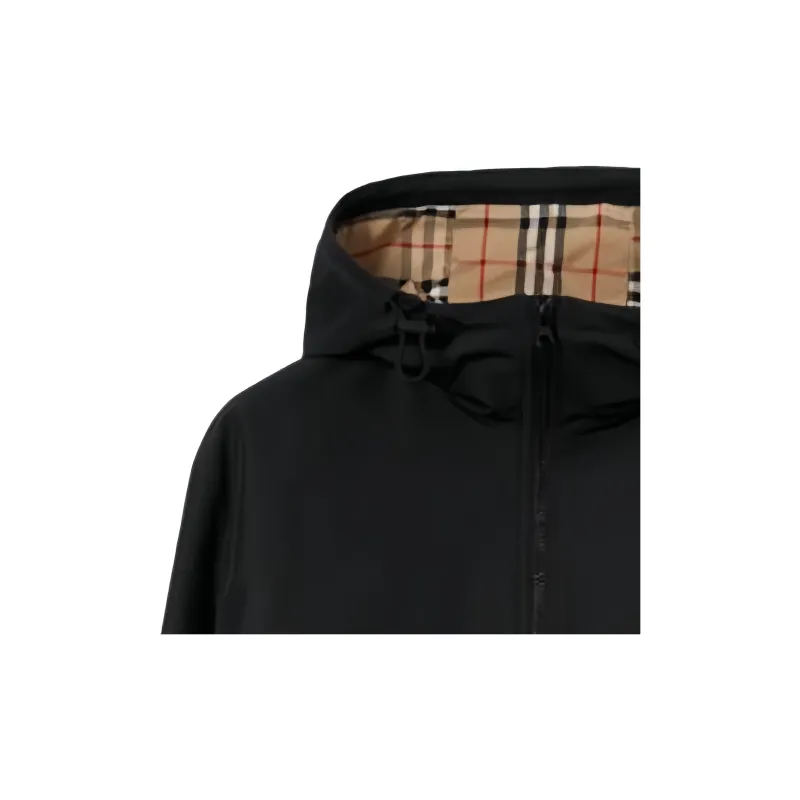 Burberry Checked hood Long sleeve Coat-6