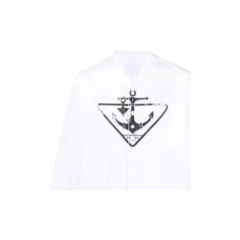 PRADA Shirts Men White-4