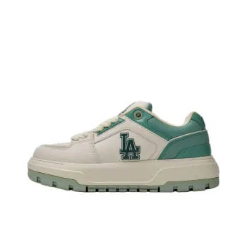 MLB Los Angeles Dodgers Anti Slip Wear Resistant Low Top Skateboard Shoes Unisex Beige Green