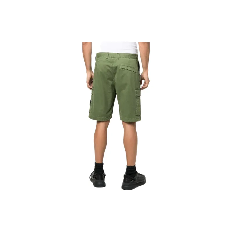 STONE ISLAND Cargo Shorts Men Army Green-1