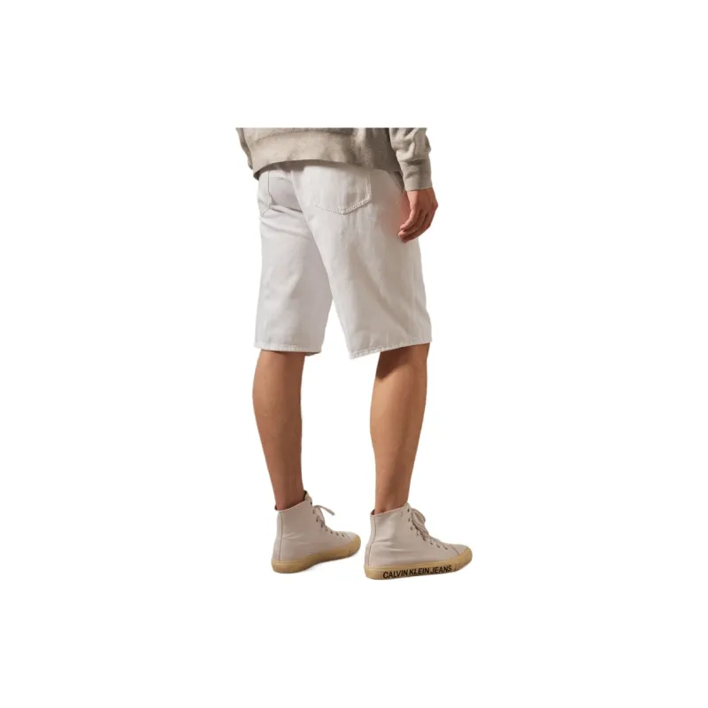 CALVIN KLEIN Denim Shorts Men's White Denim-3