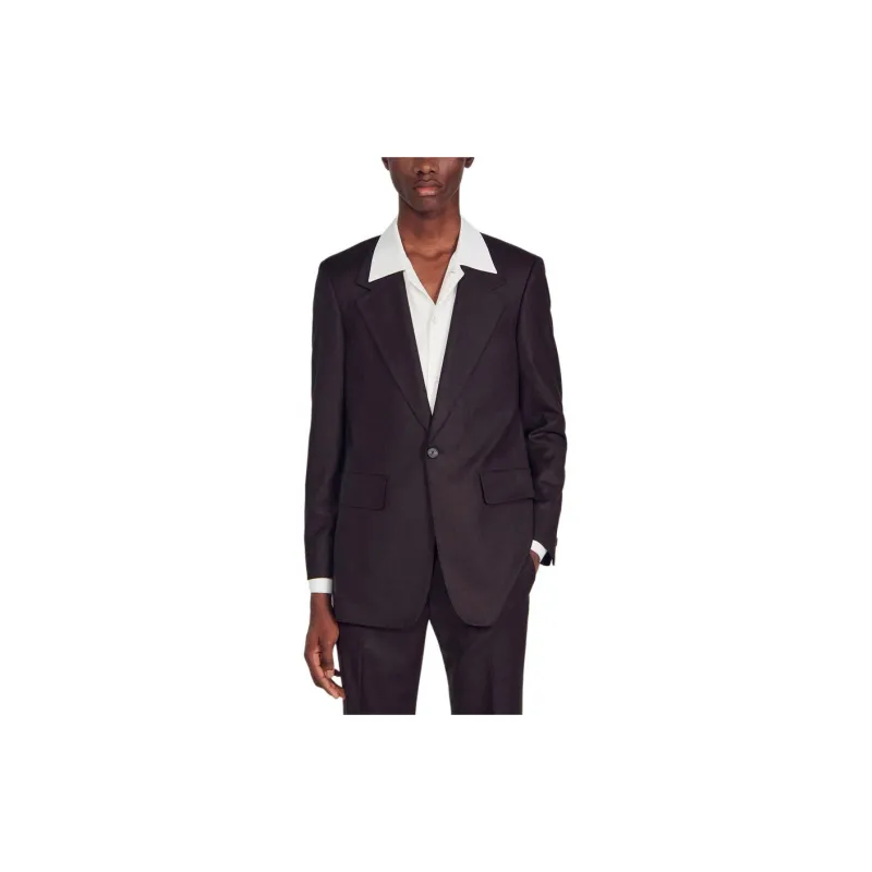 Sandro Suit Jacket Business Suit Men's Brown-1