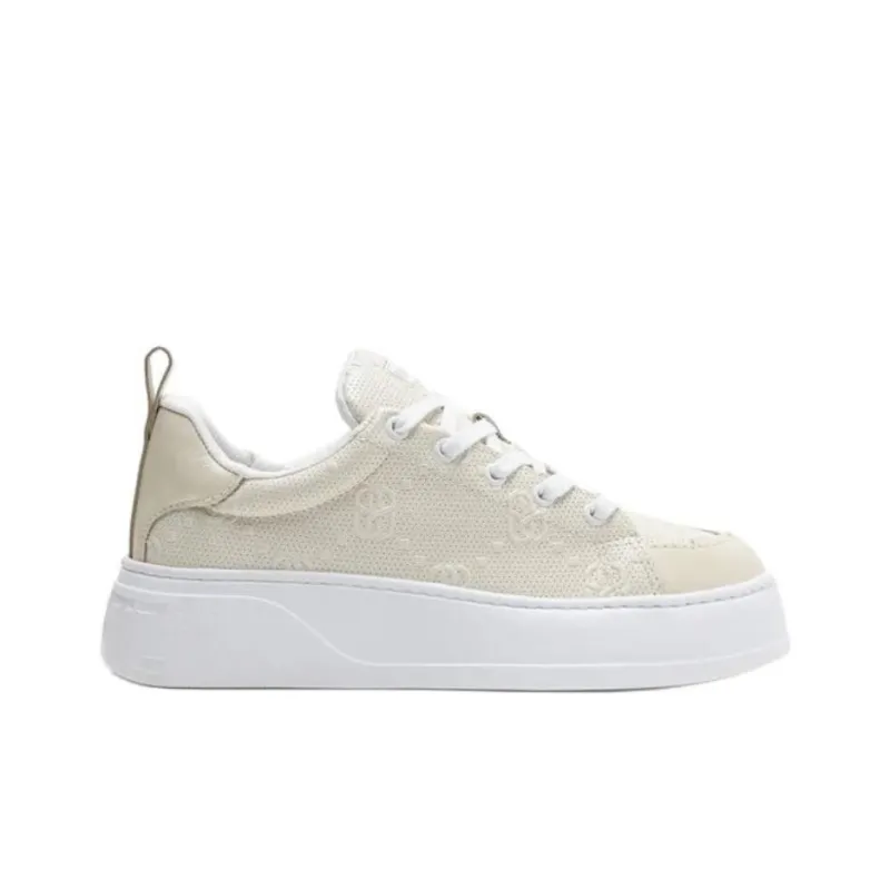 Schutz Low-Top Skateboard Shoes Women's Beige-1